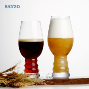 Sanzo Bar Creativă Formă de semilună Suc de bere Tumbler Sticlă Dimensiune personalizată Băutură de bere Pahar Ochelari de bere personalizate