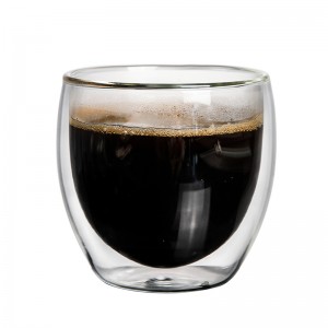 Sanzo Handmade rezistent la căldură Borosilicate Sticlă transparentă cu perete dublu pahar de cafea ceașcă ceașcă ceașcă de cafea 350ml